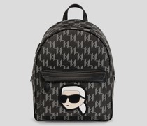 K/ikonik monogram Rucksack, Frau, Schwarz