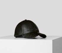 Kl Monogram Kappe mit Prägung, Frau, Schwarz