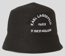 Rue st-guillaume Bucket Hat aus Stroh, Frau, Makellos/ Schwarz