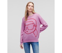 Karl Ikonik -pullover, Frau, Pink/rot
