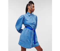 Kl Jeans, Klj jeanskleid mit Puffärmeln, Frau, Gewaschen Hellblau