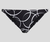 Bikini-höschen Im Brasilianischen Stil mit Kreis-print, Frau, Kreis Aop Schwarz/weiß