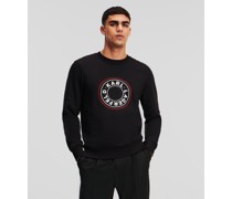 Sweatshirt mit Kreisförmigem Logo, Mann, Schwarz