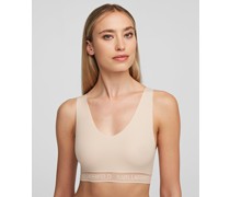 Ultraleichtes Bralette mit Karl-logo, Frau, Warm Sand