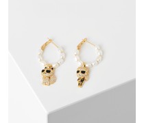 K/ikonik 2.0-pavé-kreolen mit Perlen, Frau, Gold