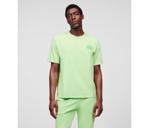 Karl Ikonik T-shirt mit Farblich Abgestimmtem aufnäher, Mann, Sommer Grün