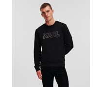 Sweatshirt mit Karl-logo und Nieten, Mann, Schwarz