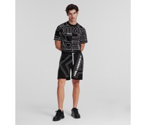 Karl-logo-sweatshorts, Mann, Schwarz
