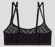 Kl Monogram Bralette, Frau, Schwarz