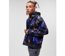 Kl Jeans, Denimjacke mit Klj-grafik-print, Mann, Schwarz Gewaschen, Allover-print