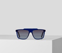 Blok-logo-sonnenbrille, Mann, Blau