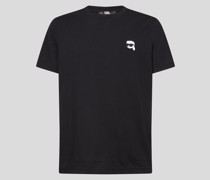 Karl ikonik T-shirt mit aufnäher, Mann, Schwarz