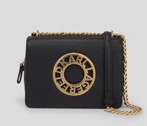 K/disk Schultertasche, Frau, Schwarz/gold