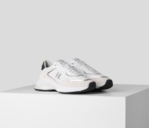 Lux finesse monogram sneaker, Frau, Weiss/silber