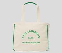 Rue st-guillaume Canvas-shopper mit Farbakzenten, Frau, Off White