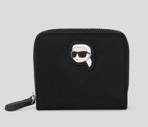 K/ikonik  portemonnaie aus Nylon mit Reissverschluss, Frau, Schwarz