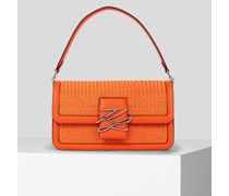 K/autograph Schultertasche aus Bast, Frau, Orange