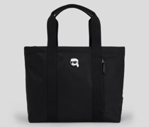 K/ikonik  Grosse Tote-bag aus Nylon mit Reissverschluss, Frau, Schwarz
