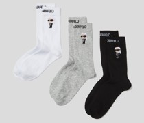 K/ikonik Socken 3er-pack, Mann, Schwarz/weiss/grau