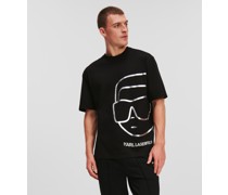 K/ikonik T-shirt in Metallic-optik, Mann, Schwarz