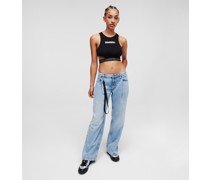 Kl Jeans, Lockere Klj-jeans mit Tiefem Bund, Frau, Vintage Mid Blue