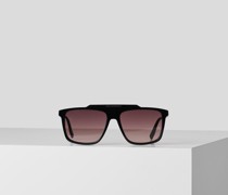 Blok-logo-sonnenbrille, Mann, Schwarz