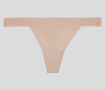 Ultraleichter Tanga mit Karl-logo, Frau, Warm Sand