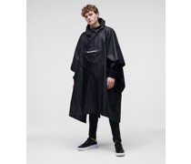 Regenponcho mit Karl-logo, Mann, Schwarz