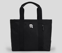 K/ikonik 2.0 Grosse Tote-bag aus Nylon mit Reissverschluss, Frau, Schwarz