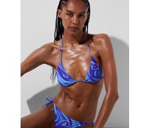 Rue St-guillaume Wickel-triangel-bikinioberteil, Frau, Swirl Durchgehend Flieder