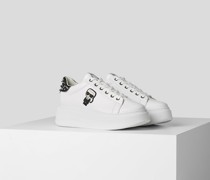 K/ikonik Anakapri Sneaker mit Nietenbesetztem Absatz, Frau, Weiss/schwarz