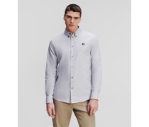 Kl monogram Oxford-hemd, Mann, Hellgrau