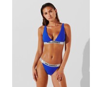 Triangel-bikini-oberteil mit Karl-logo, Frau, Blendend Blau