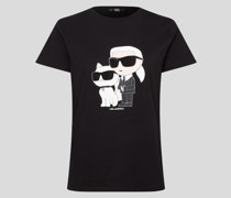 Karl Ikonik -karl-&-choupette-t-shirt, Frau, Schwarz