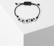 K/summer Gewebtes Armband mit Buchstaben, Frau, Schwarz