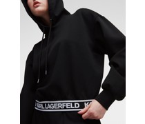 Karl-logo-kapuzenpullover, Frau, Schwarz