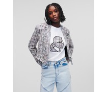 Sommerjacke aus Bouclé, Frau, Multi-boucle