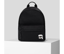 K/ikonik Nylon-rucksack mit aufnäher, Mann, Schwarz