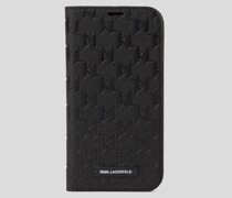 Kl monogram-schutzhülle mit Portemonnaie Für Iphone 13, Mann, Schwarz
