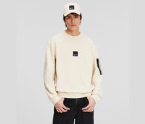 Klj sweatshirt aus Material-mix, Mann, Whitecap Gray