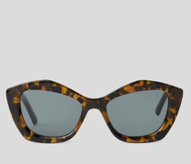 Heritage sonnenbrille in Schmetterlingsform, Frau, Braun