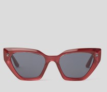 Sonnenbrille mit Karl-logo, Frau, Rot