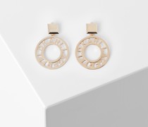 K/circle archiv-ohrclips mit Logo, Frau, Gold