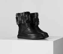 Kl Monogramm Kapri Kosi Stiefelette, Frau, Weiss/gunmetal