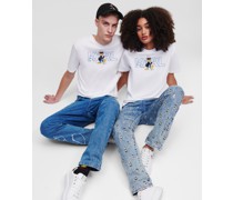 Disney x karl lagerfeld Logo-t-shirt, Frau, Weiss