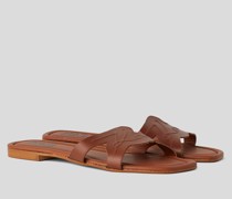 Brio signatur-sandalen mit Zierausschnitten, Frau, Bräunen