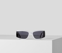 Rsg Rechteckige Sonnenbrille, Frau, Schwarz/weiss