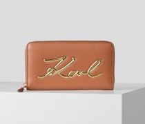 K/signature portemonnaie Im Kontinentalformat, Frau, Braun