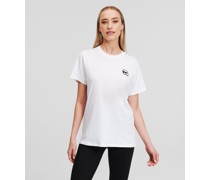 K/ikonik T-shirt mit aufnäher, Frau, Weiss