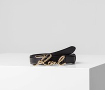 K/signature Gürtel, Frau, Schwarz/gold